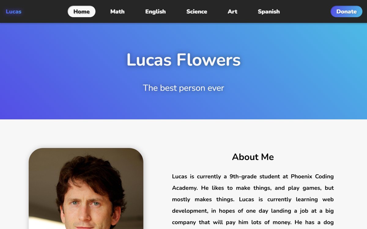 Screenshot of A Website For School